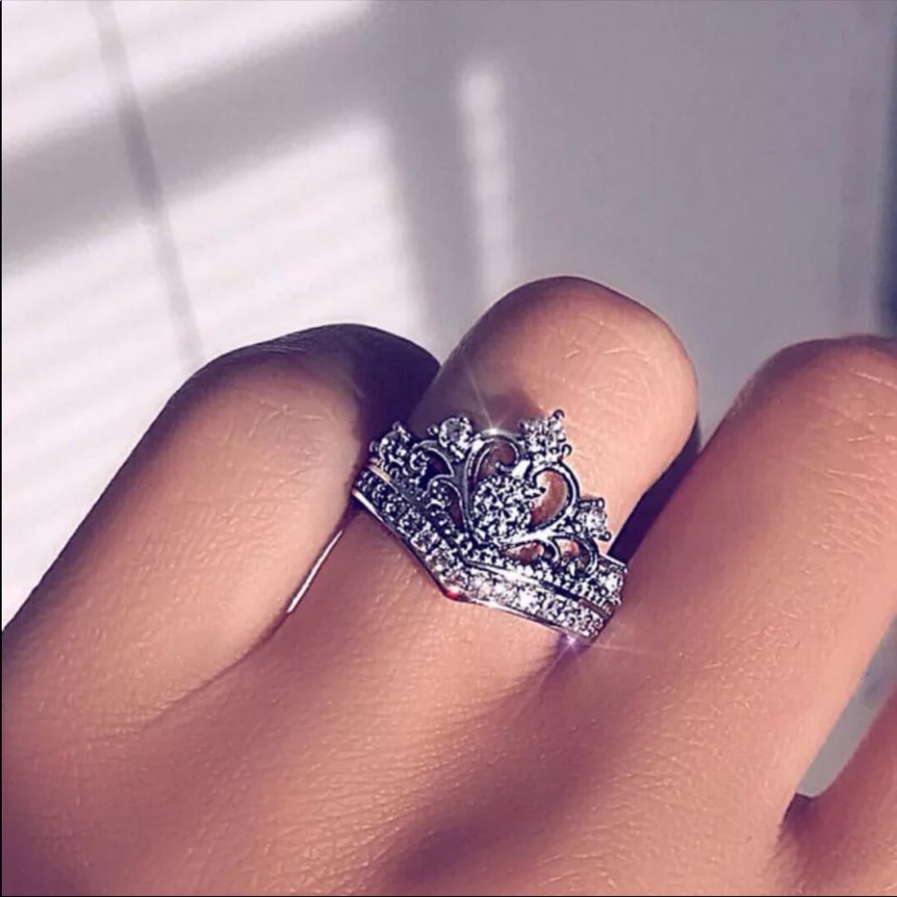 New 925 Silver Beautiful Heart Diamond Ring 💍 - Picture 4 of 8